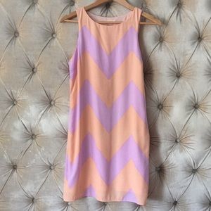 TOBI Chevron Sleeveless Shift Dress